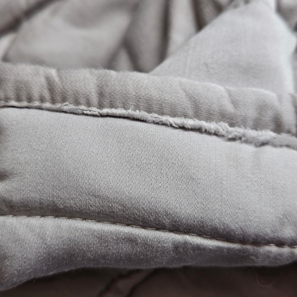 QUINCE Bamboo Box Quilt King/Cal King Light Grey 5219 - Picture 12 of 13